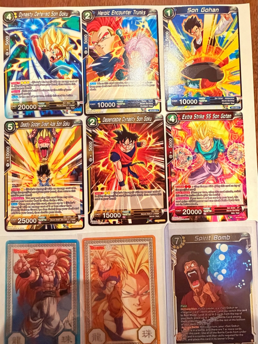 Dragon Ball Z Trading Card Lot - 92 Total Cards